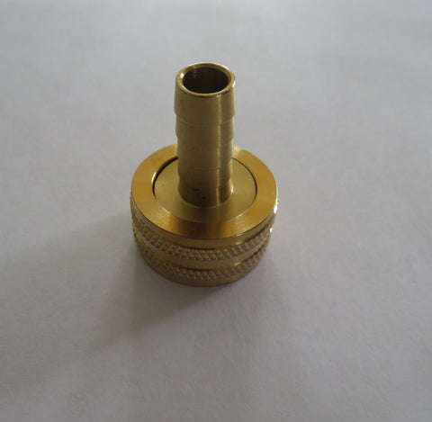 Brass Garden Hose Fitting with 3/8 inch Barb - East Coast Hoppers