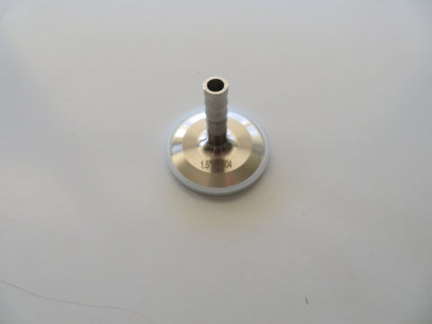 Stainless Steel 1.5 inch Tri-Clover Fitting with 3/8 inch Hose Barb